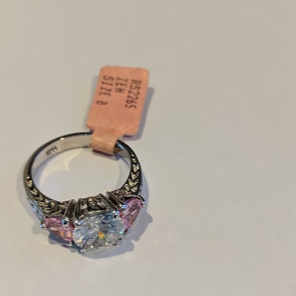 Lauren G. Adams .925 Silver Three Stone Ring Sz. 8 - Picture 3 of 4